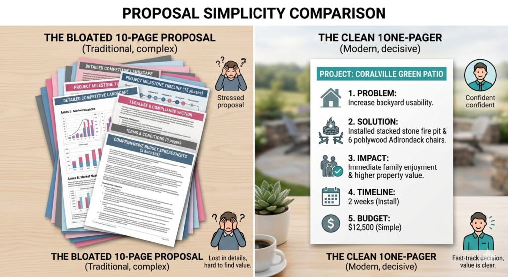 The One-Page Proposal That Gets Signed in 24 Hours (Not Lost in Limbo)